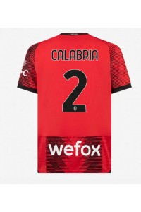 Fotbalové Dres AC Milan Davide Calabria #2 Domácí Oblečení 2023-24 Krátký Rukáv